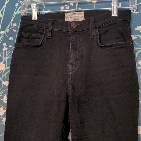 Current/Elliott Black Denim Jeans Distressed Pants - Picture 2 of 6